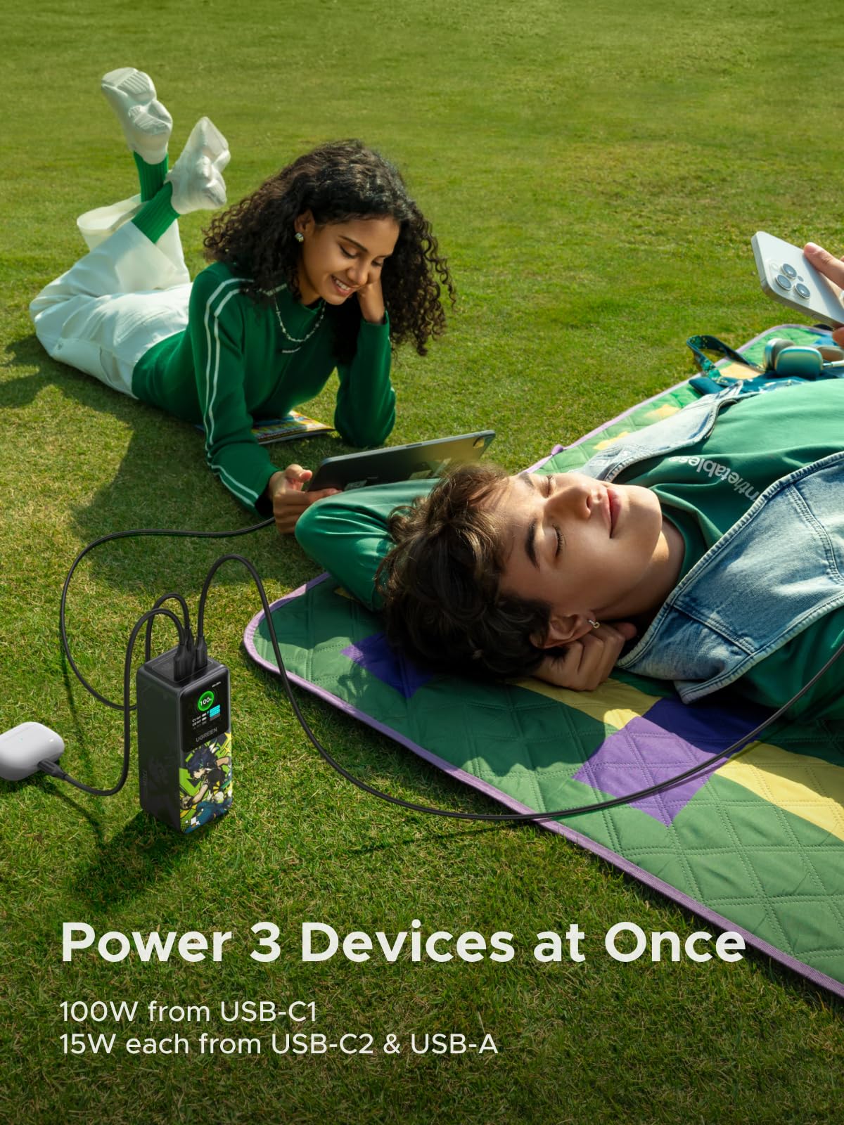 UGREEN Nexode 10000mAh Power Bank with PD Fast Charging - Genshin Impact Limited Edition Portable Charger for iPhone, Android, Switch | Perfect for Gaming, Travel, and Outdoor Adventures