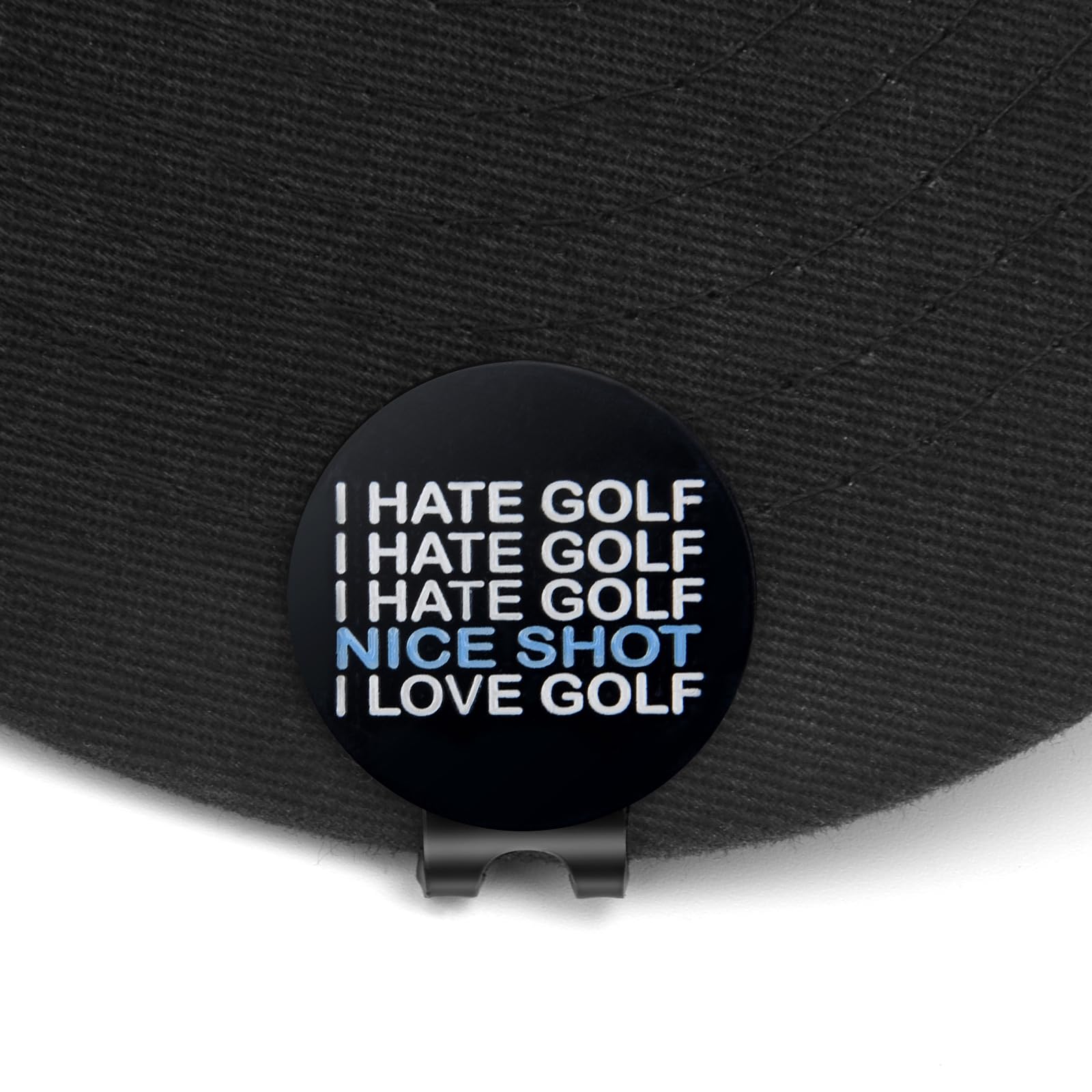 ZZHAO Magnetic Golf Ball Marker with Hat Clip - 25mm Funny Golf Accessories for Men | Perfect Golf Gifts & On-Course Essentials