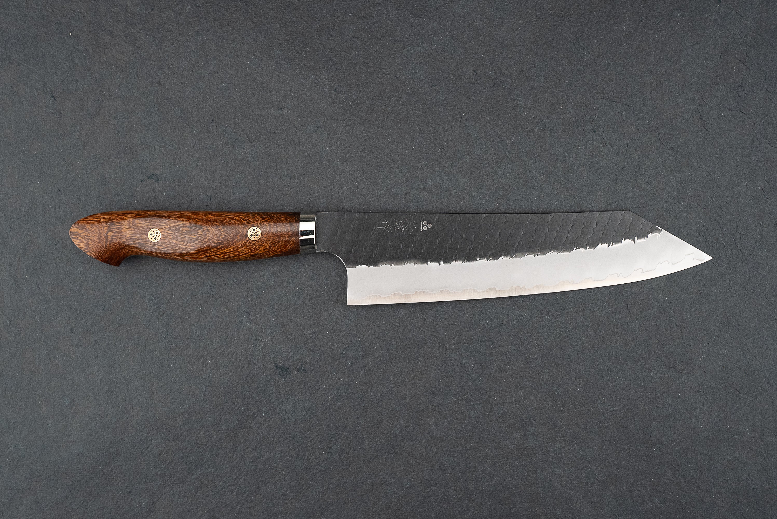 Nigara SG2 Kurouchi Tsuchime Western Kiritsuke Gyuto 210mm Japanese Chef Knife - High Carbon Stainless Steel Kitchen Knife for Professional Chefs & Home Cooking, Perfect for Slicing, Dicing & Chopping Vegetables, Meat & Fish