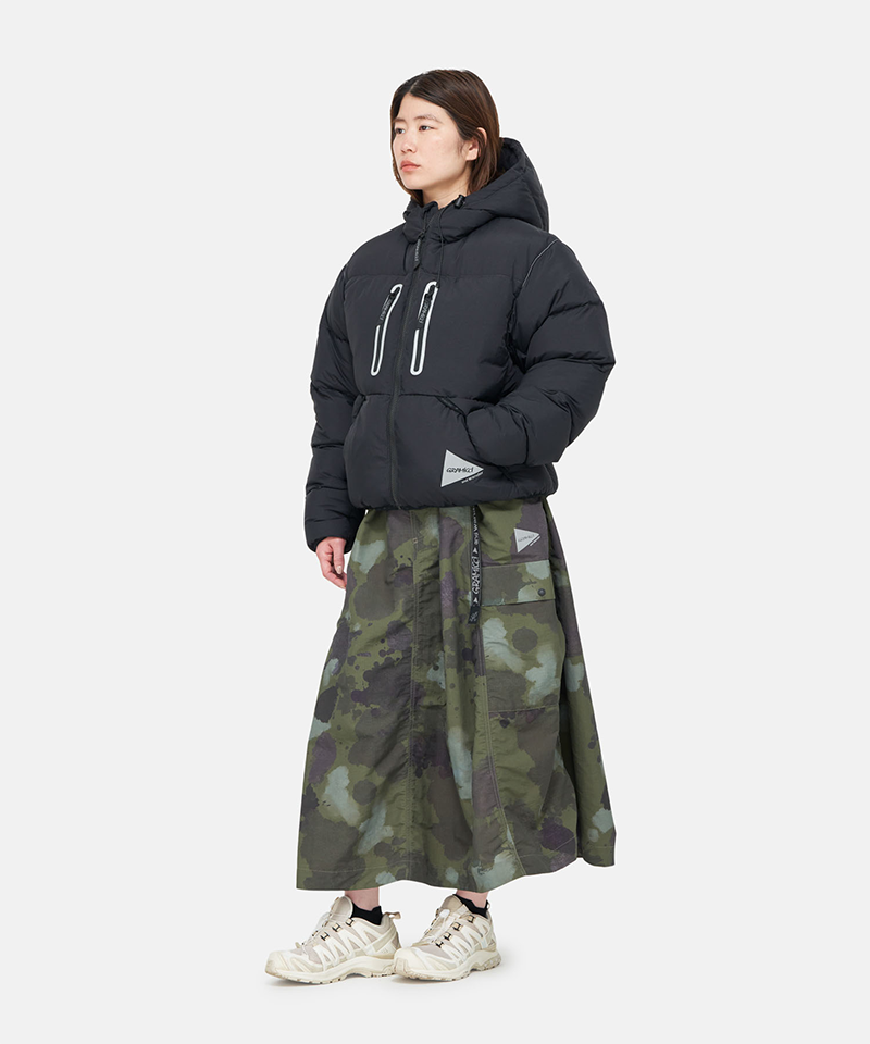 Gramicci x and wander Women's Down Jacket - Lightweight Warm Winter Coat for Outdoor Adventures & Urban Style