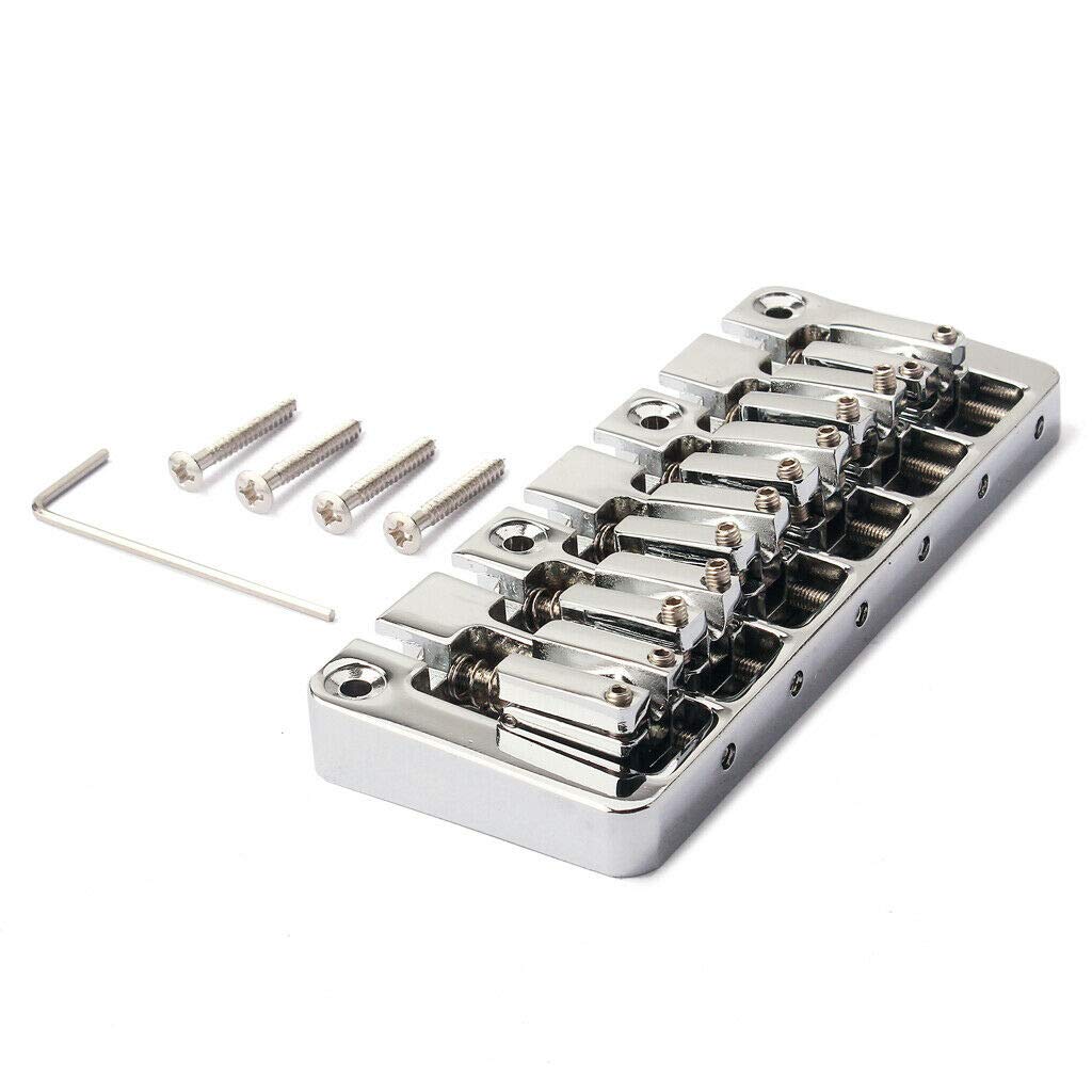 6 String Chrome Bridge Wrench Screws for Electric Bass Guitar - Premium Guitar Saddle Parts & Replacement Hardware | Perfect for Guitar Repair, Maintenance & Setup