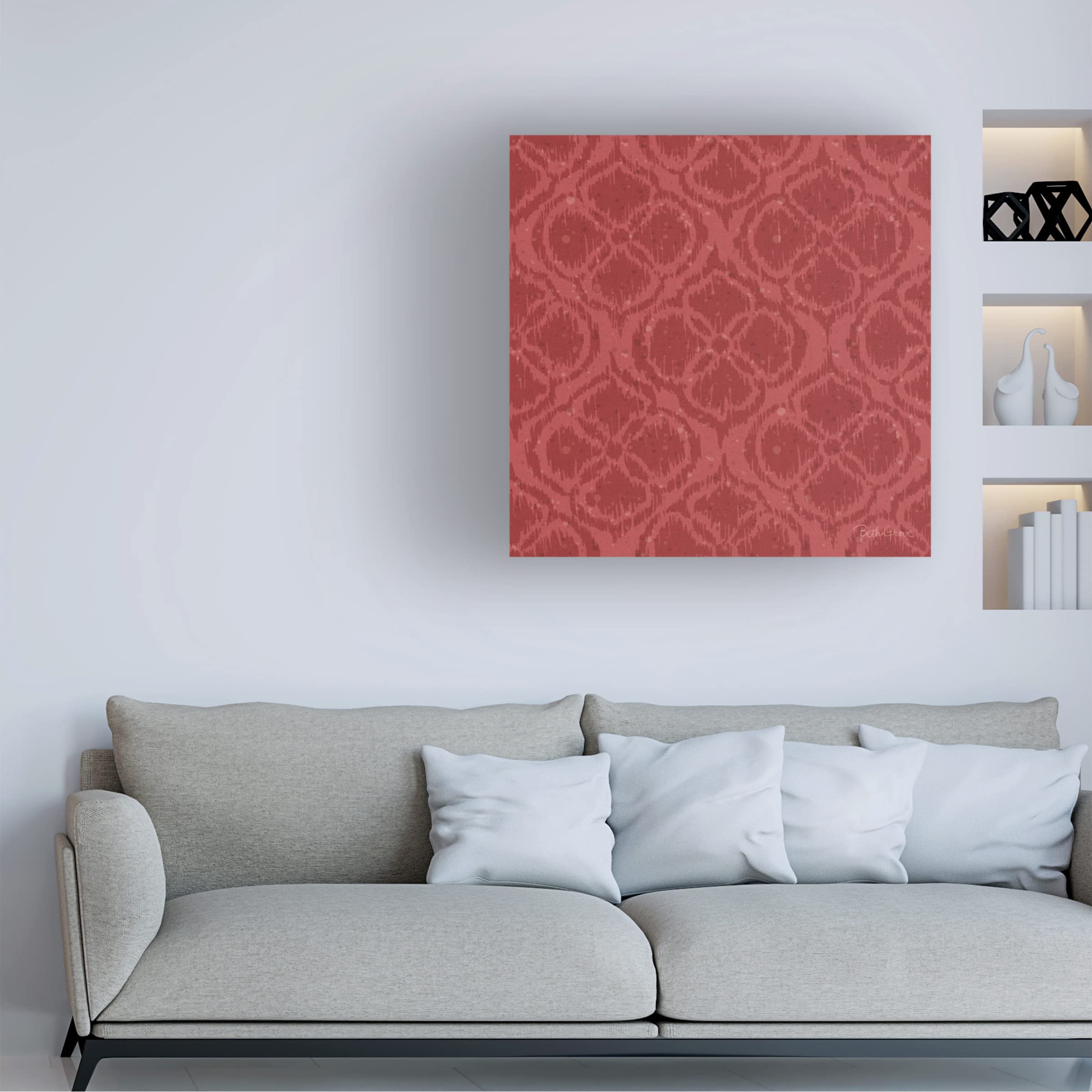 Beth Grove 'Harvest Bouquet Pattern VD' Floral Canvas Wall Art - Handmade Home Decor for Living Room, Bedroom & Office