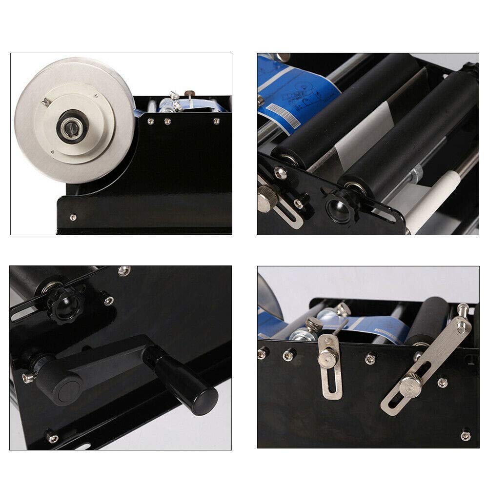 Semi-Automatic Bottle Labeling Machine - Adjustable Round Bottle Labeler for 0.59-4.7 Inch Containers | Perfect for Home Brewing, Cosmetics & Small Business Packaging