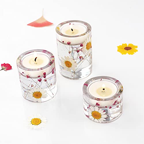VALINK DIY Crystal Epoxy Candle Holder Silicone Mold - Resin Candle Making Kit for Home Decor, Wedding Centerpieces & Bar Tabletop Crafts - Multipurpose Handmade Craft Supplies for Kitchen & Party Decorations