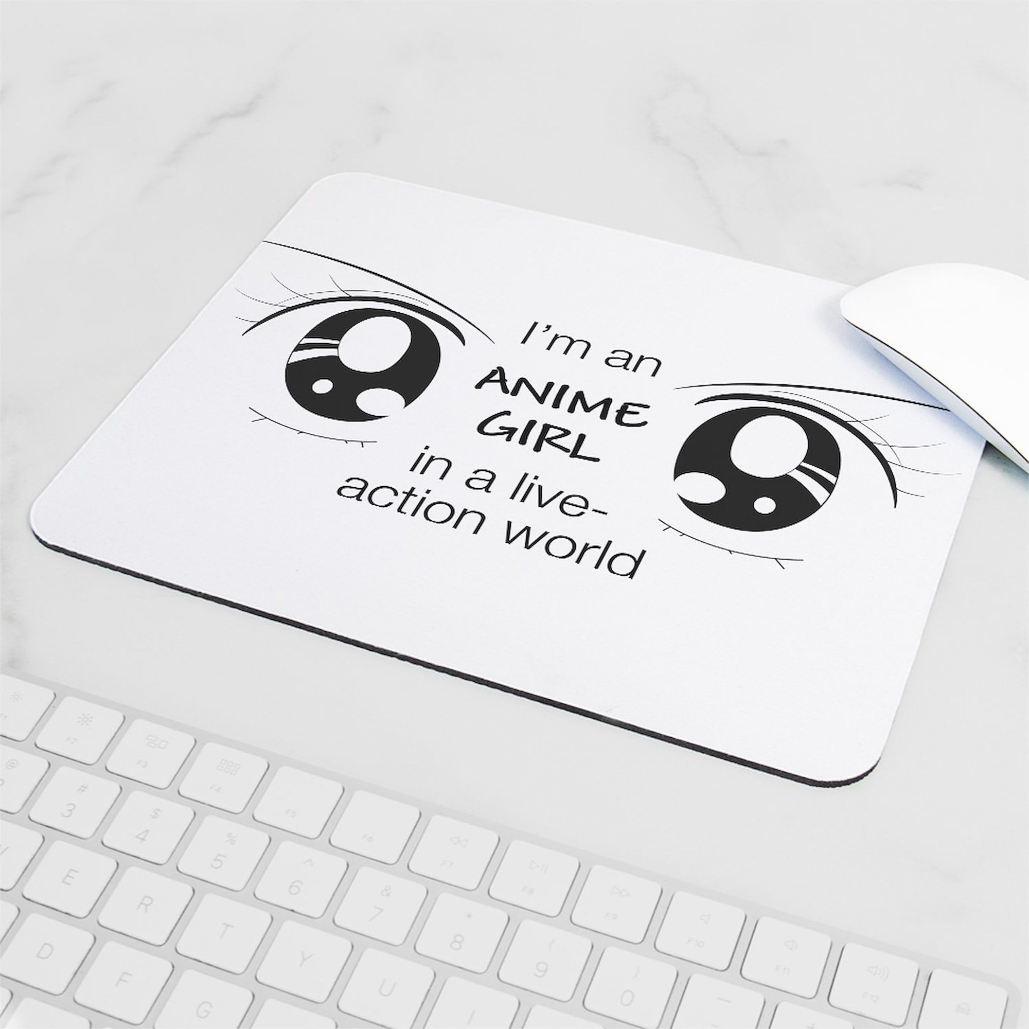 Anime Girl Mouse Pad - Non-Slip Rubber Gaming Mouse Mat for PC & Laptop - Perfect for Office, Gaming & Home Use