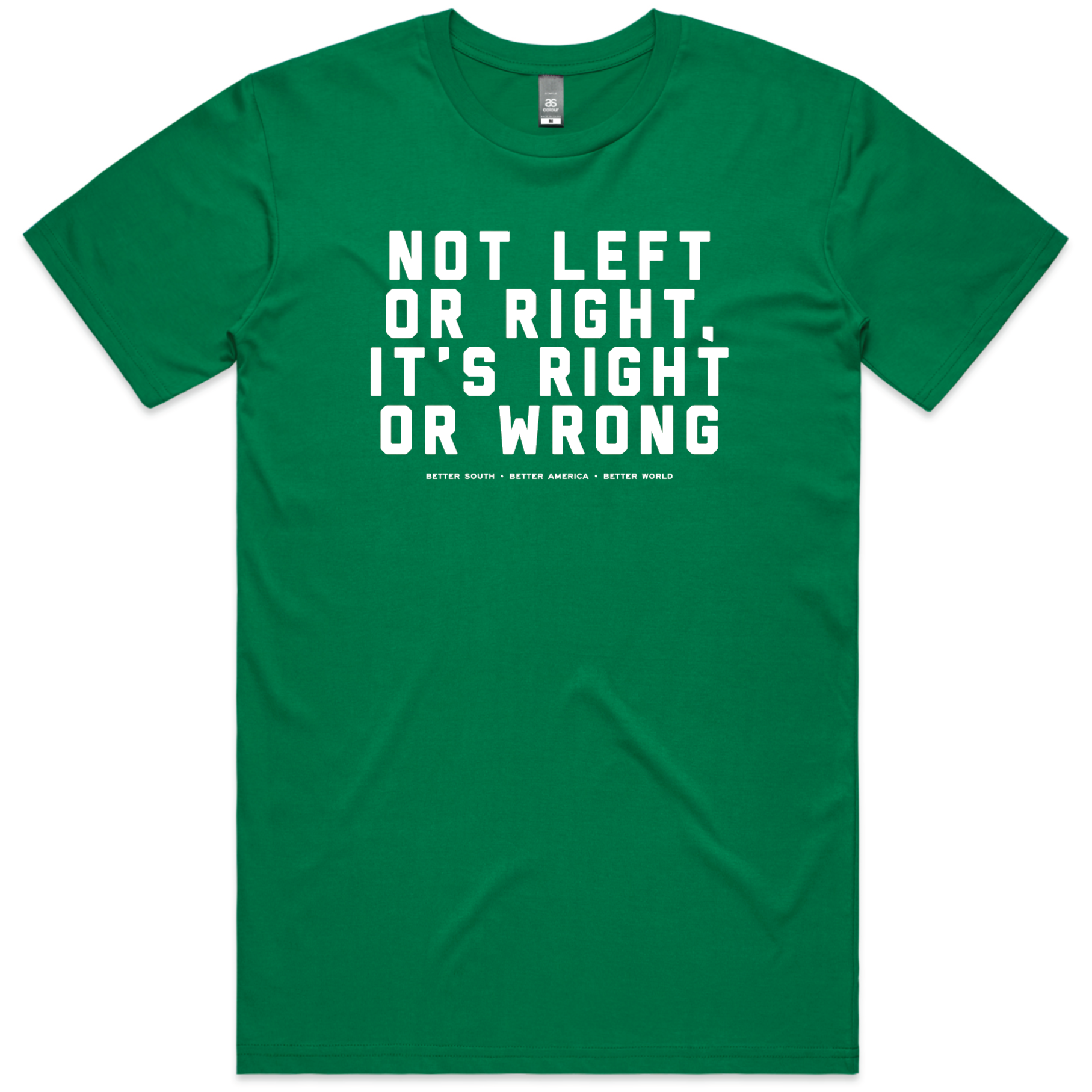 Kelly Green 'It's Right or Wrong' Graphic T-Shirt - Trendy Casual Tee for Streetwear & Everyday Outfits