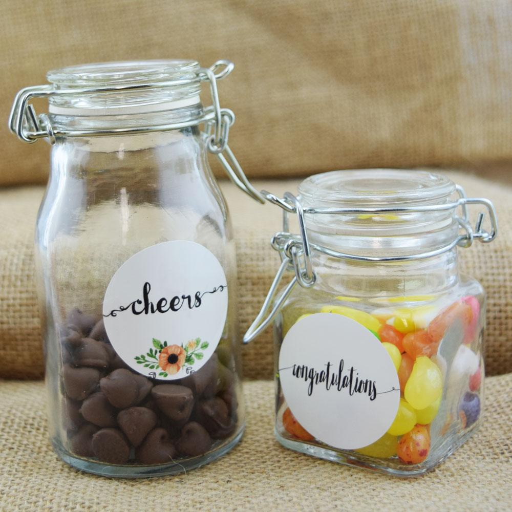 2.5 Inch Round Congratulations Stickers - 24 Pre-Designed Party Favor Labels for Invitations, Greeting Cards & Gift Wrapping - Perfect for Birthdays, Graduations & Celebrations
