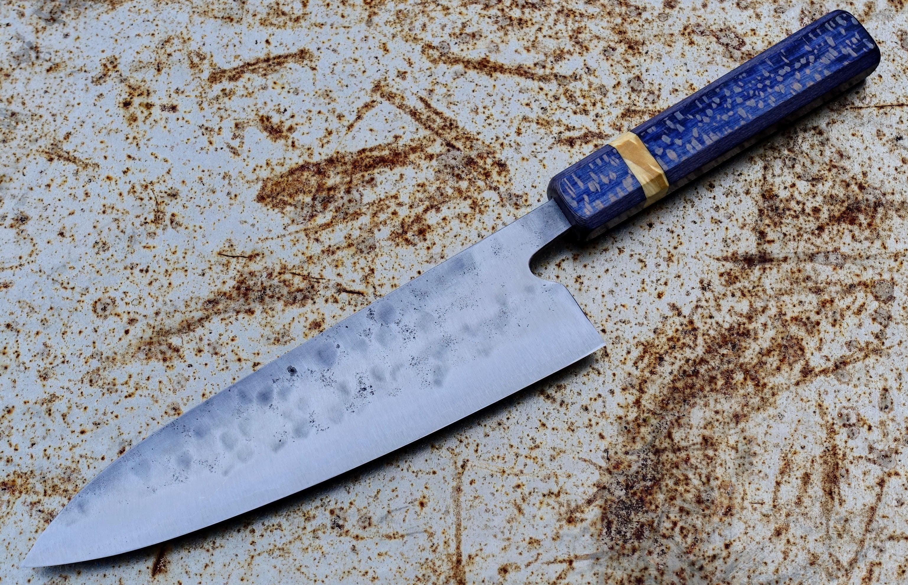 Premium Fujiwara Teruyasu 195mm Gyuto Japanese Chef Knife with Custom Handle - Perfect for Sushi, Meat Slicing & Professional Kitchen Use