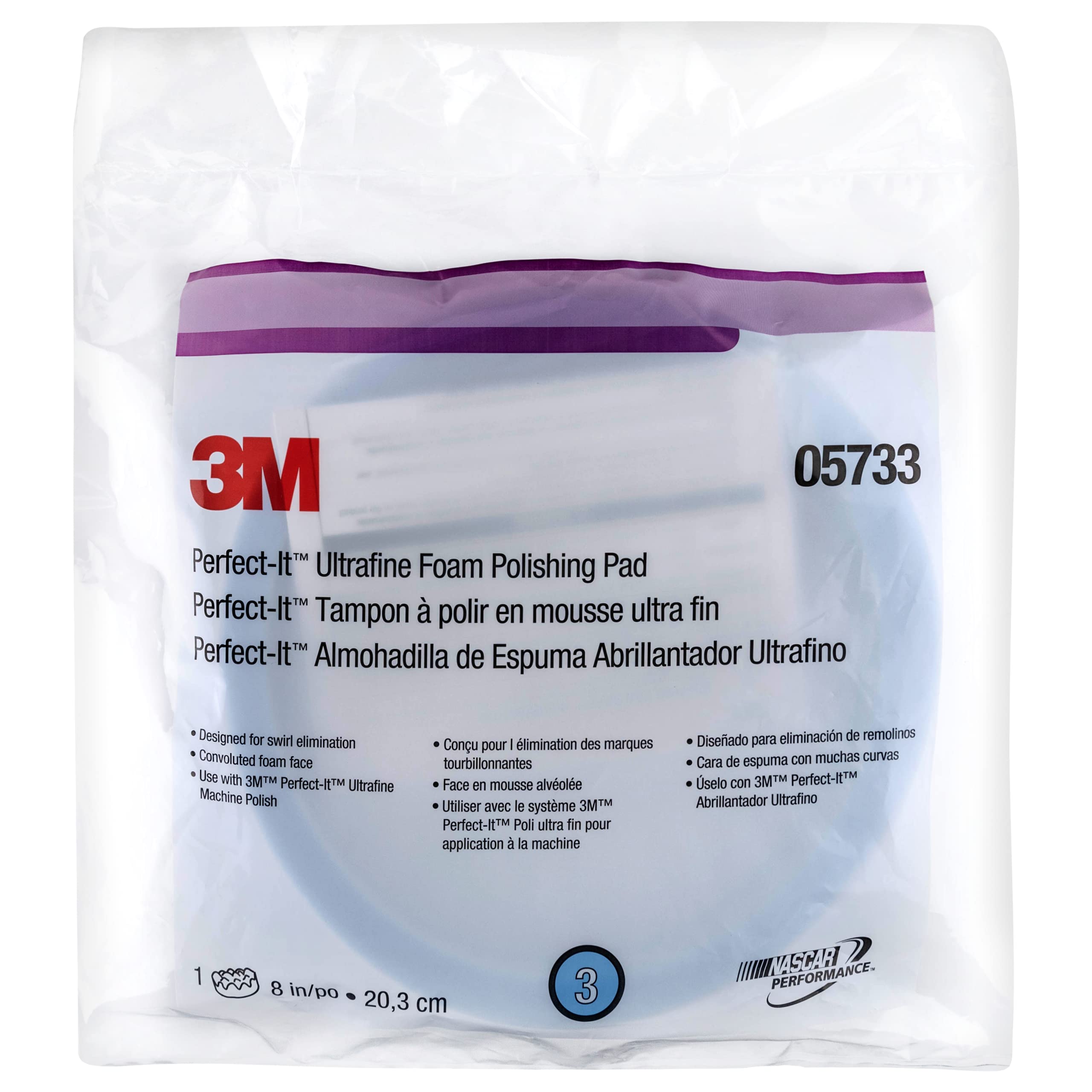 3M Perfect-It Foam Compounding Pads Kit (05737, 05738, 05733) | 8-Inch Buffing & Polishing Pad Set with Microfiber Cloth | Professional Car Detailing & Paint Correction Kit for Auto Enthusiasts & Detailers