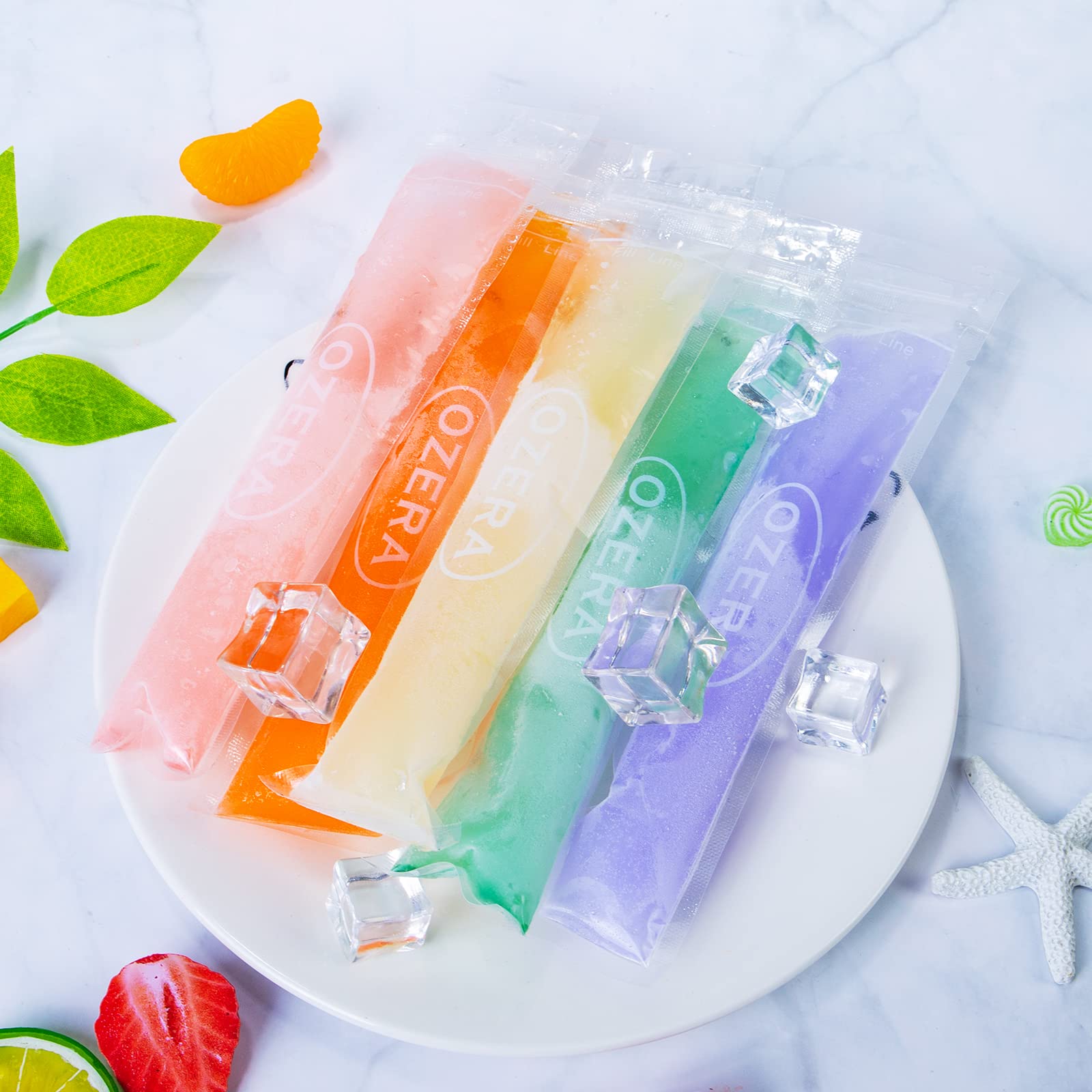 150 Pack Popsicle Bags with Funnel - Reusable Ice Pop Molds for Kids & Adults - Perfect for DIY Healthy Snacks, Yogurt, Fruit Smoothies - Great for Summer Treats, Party Favors & Homemade Desserts
