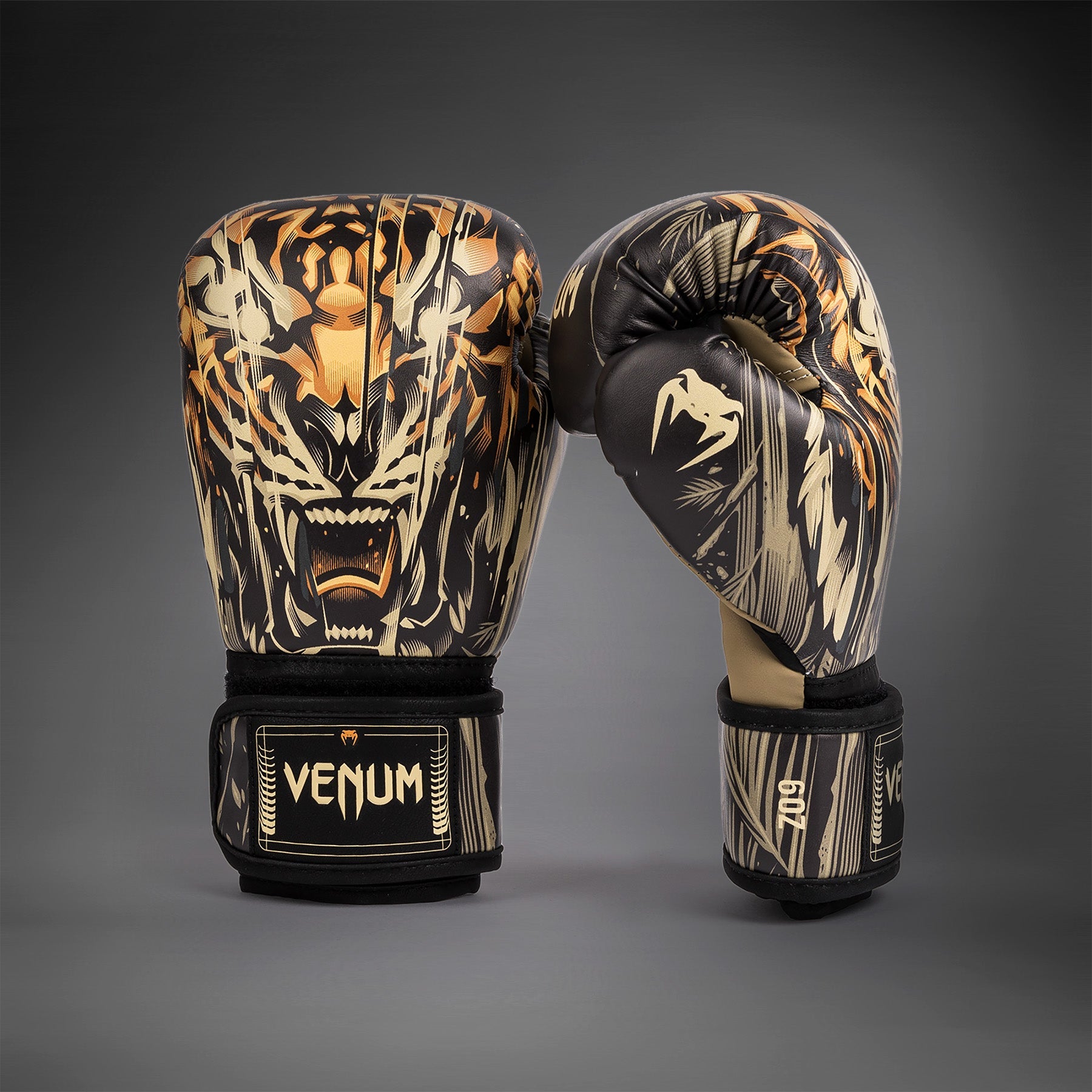 Venum Tiger Kids Boxing Gloves for Training & Sparring - Black/Neon Orange - Perfect for Youth Boxing Classes, MMA Practice & Fitness Workouts