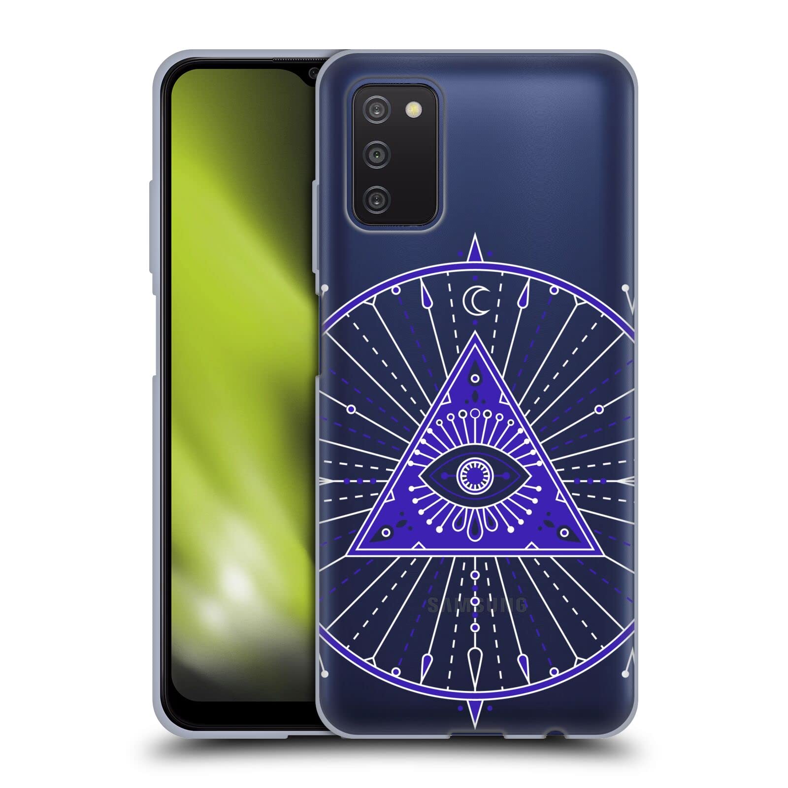 Head Case Designs Samsung Galaxy A03s Case – Officially Licensed Cat Coquillette Navy Mandala Evil Eye Soft Gel Phone Cover for Protection & Style | Perfect for Daily Use, Work & Travel