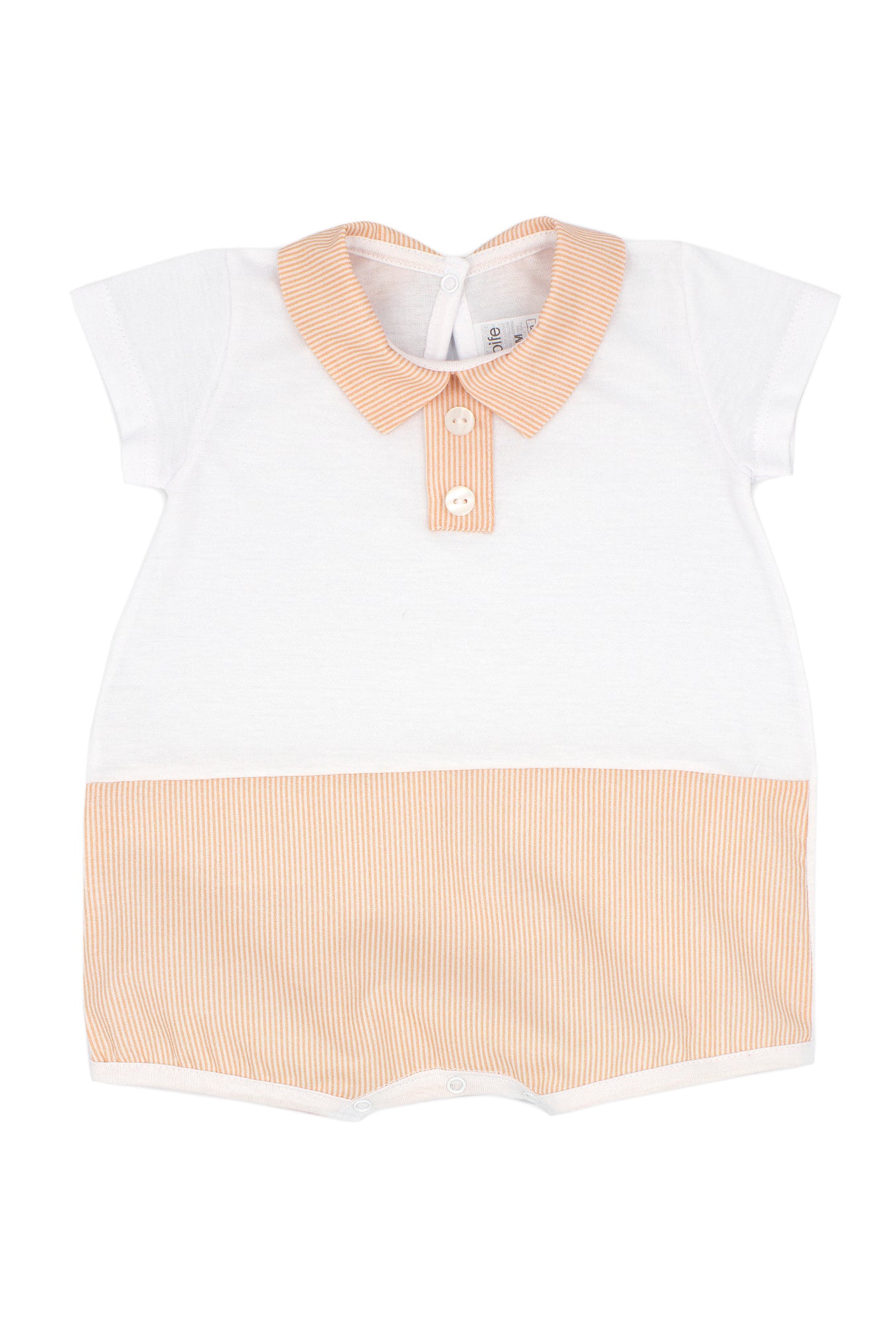 Stylish Holden Apricot Striped Romper for Baby Girls | Soft Cotton Jumpsuit | Perfect for Summer Outings & Photo Shoots