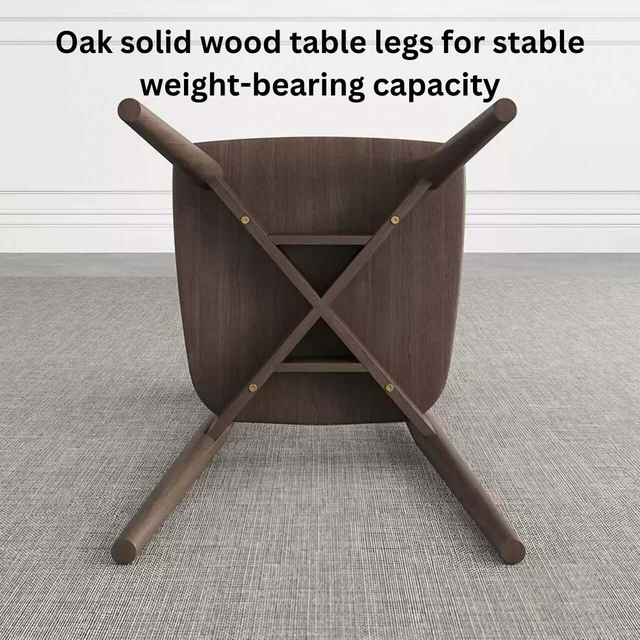 Premium Solid Walnut Oak Wood Dining Chair - Handcrafted Luxury Single Seat for Elegant Home Dining & Kitchen Decor