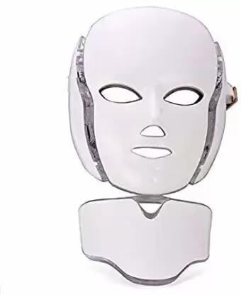 7 Colors LED Face Mask for Facial & Neck Skin Rejuvenation - Anti-Aging Photon Therapy Light Mask for Wrinkles & Acne - Perfect for Home Spa & Skincare Routine