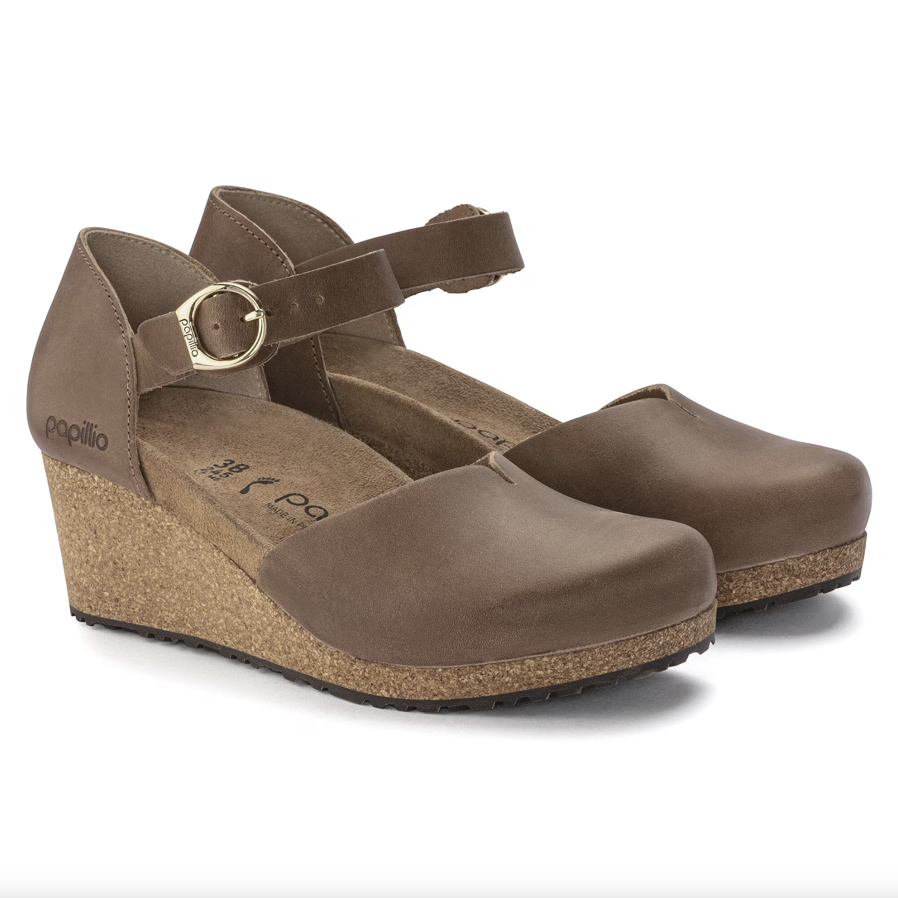 Birkenstock Mary Ring Buckle Oiled Leather Sandals for Women - Cognac Brown Comfortable Arch Support - Perfect for Casual Wear, Beach & Summer Outfits
