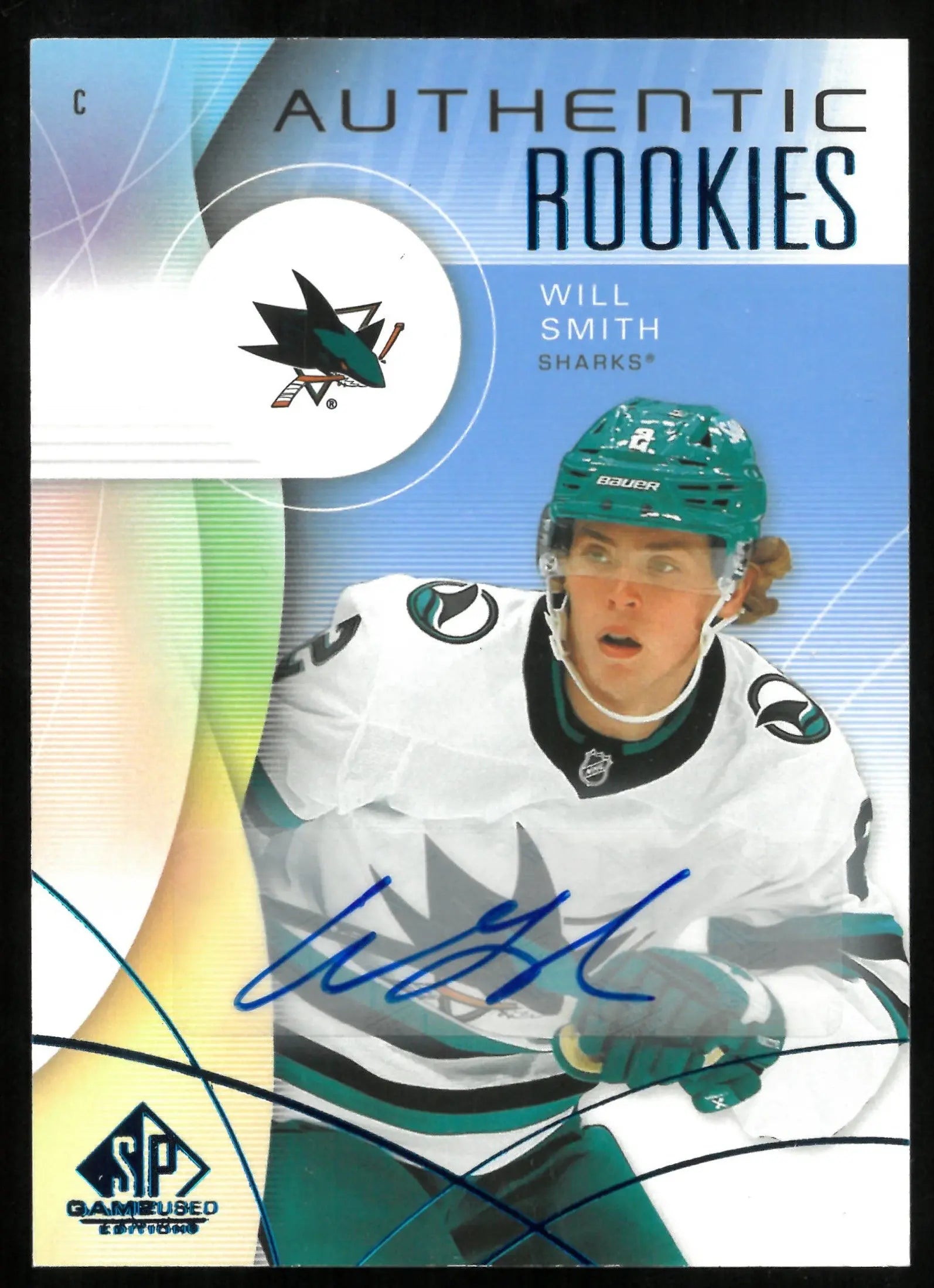 2024-2025 Upper Deck SP Game Used Will Smith Authentic Rookie Card Blue Autograph - Collectible Sports Memorabilia for Fans & Card Enthusiasts
