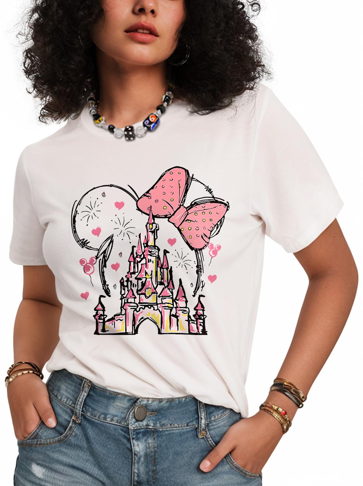 Flafens Women's Graphic Tees - 100% Cotton Cute Fit T-Shirts for Women & Teen Girls | Casual Wear, Street Style, Everyday Outfits