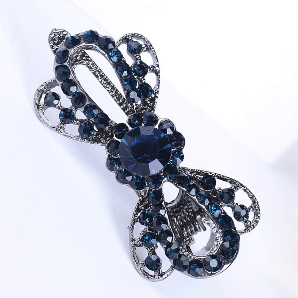 Beaupretty 4-Pack Rhinestone Bow Hair Clips for Girls - Party & Wedding Accessories