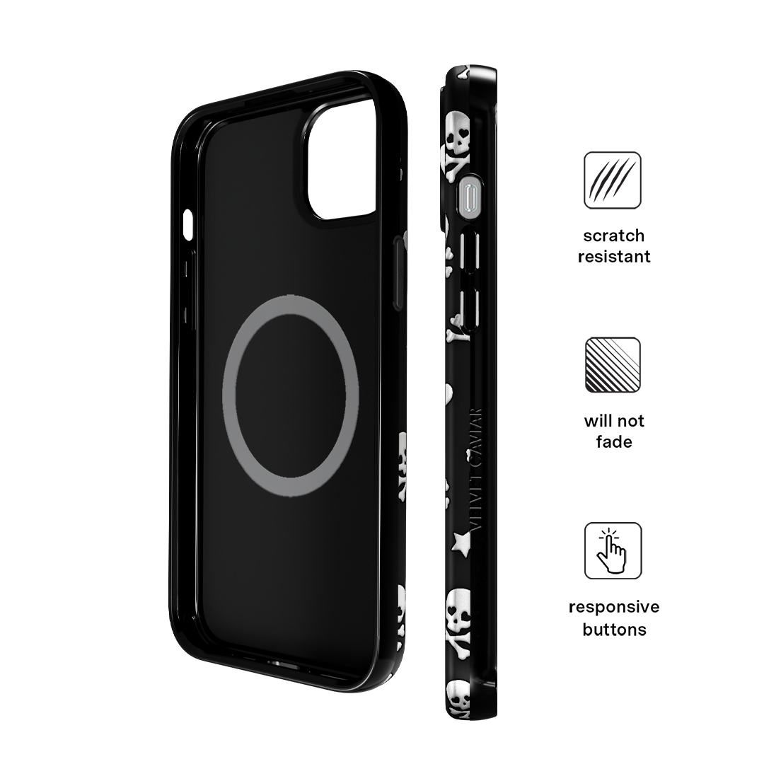 Stylish Chrome Skulls iPhone Case - Trendy Protective Cover for iPhone [Model] - Perfect for Everyday Use, Parties & Gifts