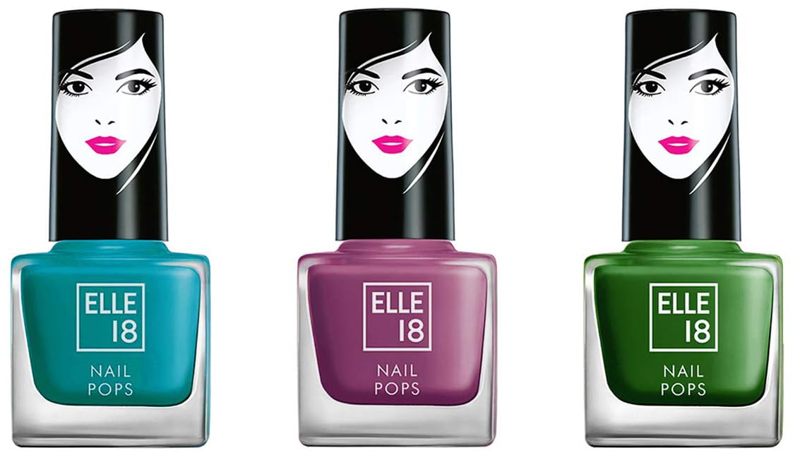 Elle 18 Nail Pops Nail Polish Color 155 - Matte & Glossy Dual Finish, 5ml Long Lasting Nail Lacquer | Perfect for Manicures, Pedicures & Nail Art Designs