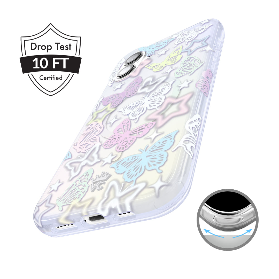 Butterfly Fantasy iPhone Case - Elegant Floral Design Protective Cover for iPhone 13/14/15 - Perfect for Everyday Use, Travel & Gifts