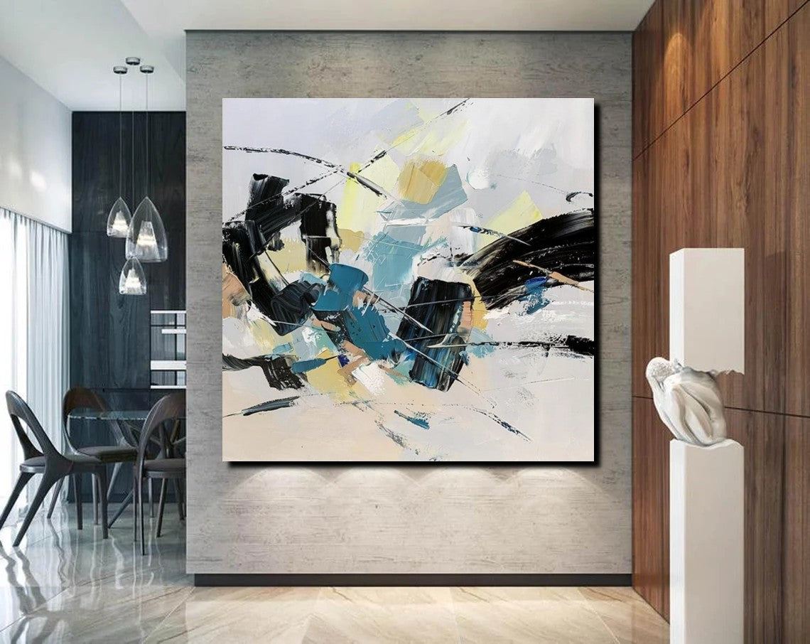 Abstract Modern Canvas Paintings for Bedroom - Hand Painted Large Contemporary Wall Art | Perfect for Home Decor, Living Room & Office Wall Styling