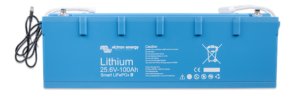 25.6V 100AH LiFePO4 Battery - Smart Lithium Iron Phosphate Deep Cycle Battery for Solar, RV, Marine & Off-Grid Power Storage - Long Lasting & High Performance