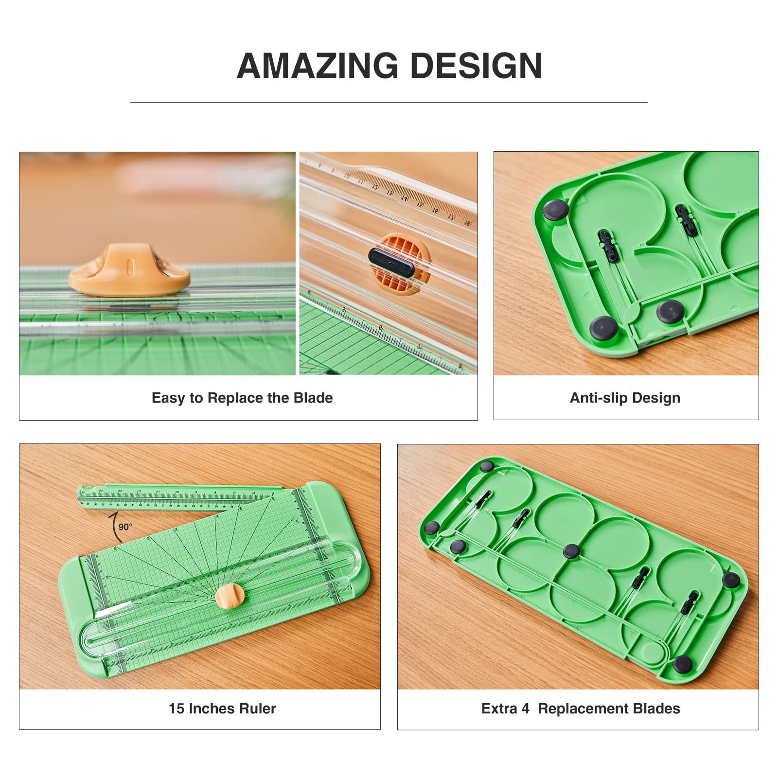Xinart A4 Paper Trimmer & Craft Tool Kit - Precision Knife, Weeder, Scraper, Spatula, Tweezers & Scissors for Vinyl Cutting, Scrapbooking, Card Making, Photo Albums & Label Projects - Essential DIY Craft Supplies for Paper, Coupons & Cardstock