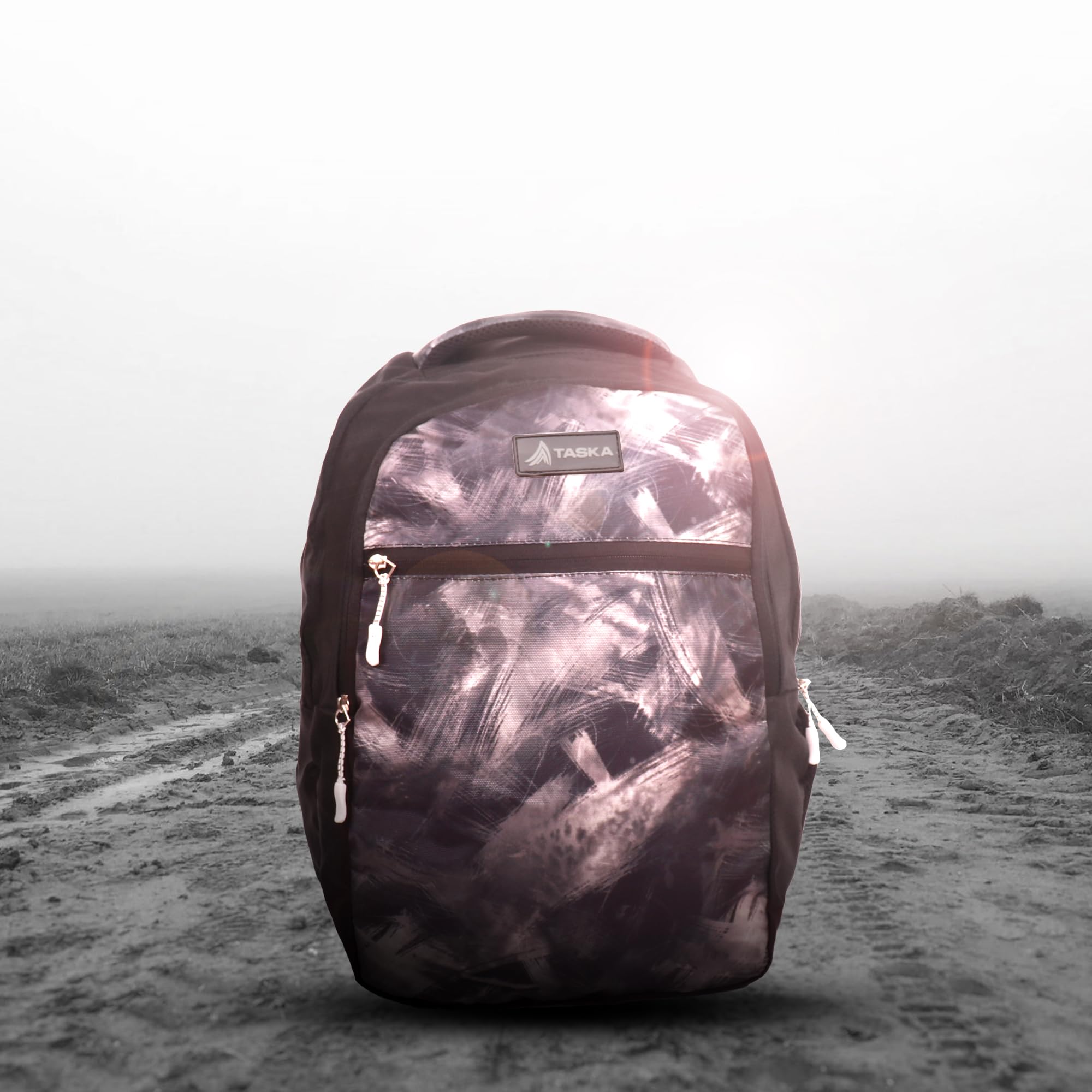 Durable Water Resistant Heather Black Polyester Laptop Backpack for Men & Women - College, School & Office Use with Rain Cover - Perfect for Commuting, Travel & Daily Essentials