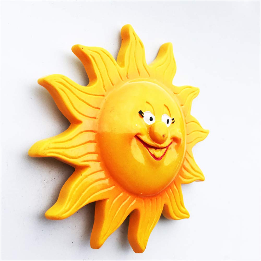 3D Sun Fridge Magnet - Bright Yellow Kitchen Decor, Refrigerator Magnetic Sticker for Home & Office | Perfect for DIY Crafts, Gift Giving & Appliance Decoration
