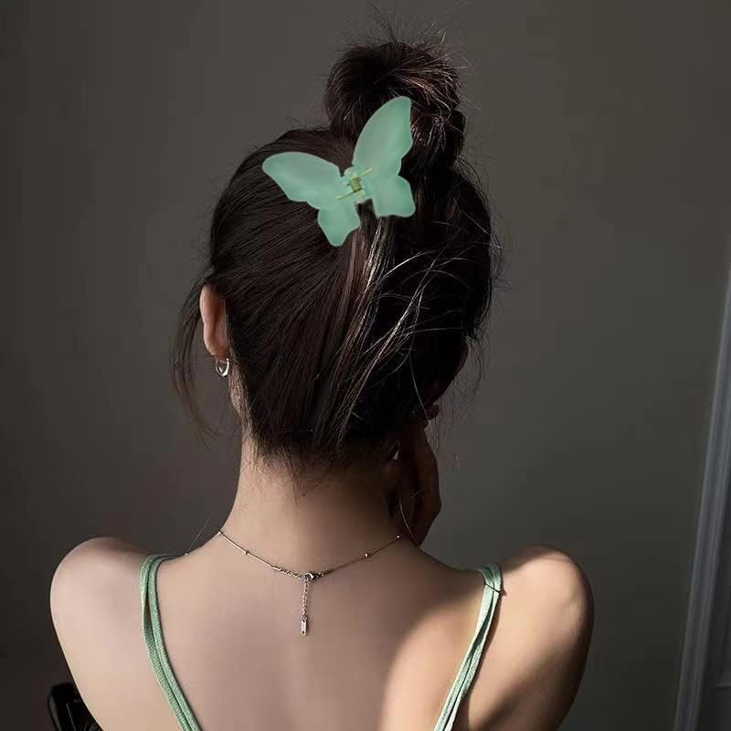 Cute Butterfly Hair Clips for Women - 5PCS Matte Claw Clips for Thin Hair | Hair Accessories for Everyday, Parties & Weddings