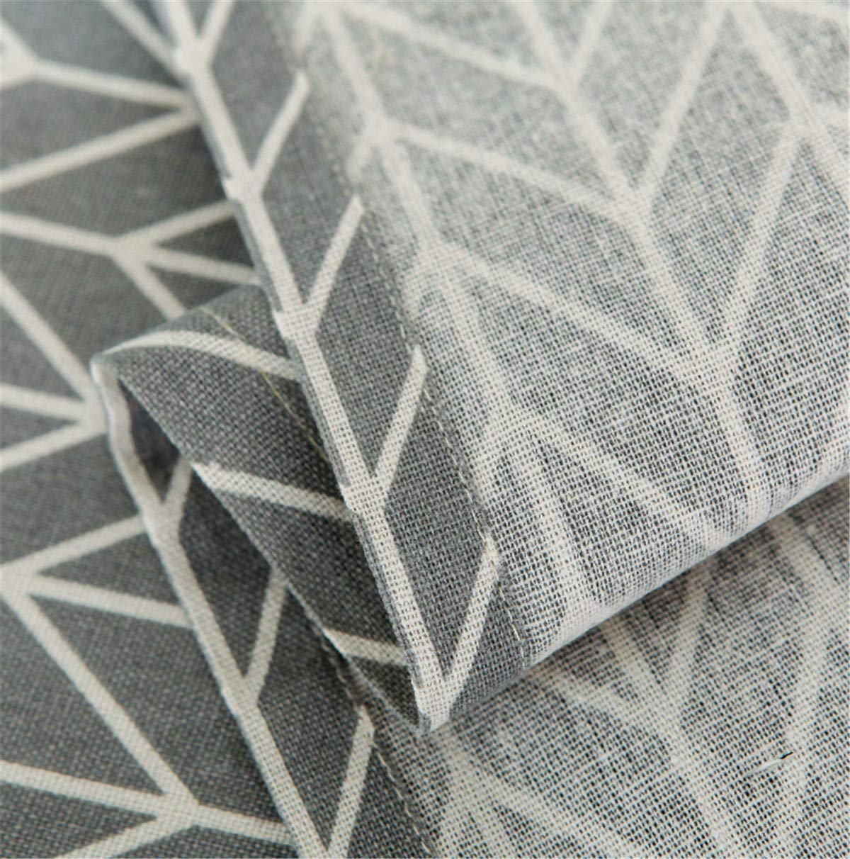 Microwave Oven Cover - Dust & Oil Proof Cotton Linen Kitchen Appliance Protector with Storage Pockets | Grey Arrow Design | Perfect for Countertop, Toaster & Small Appliance Protection