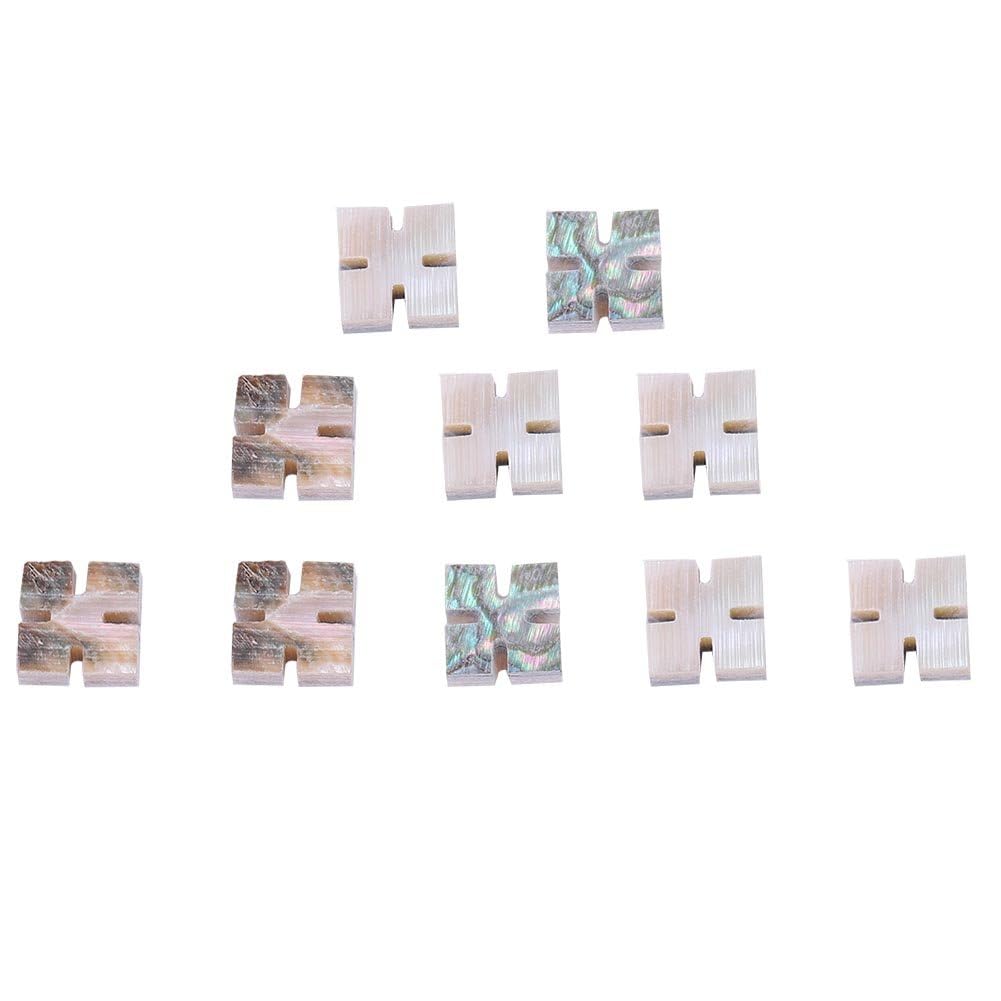 10PCS 5x5x2mm Natural Shell Guitar Fretboard Inlay Dots for Guitar, Bass, Ukulele, Banjo - Perfect for DIY Fret Markers, Instrument Customization & Repair - Enhance Playability & Style for Musicians