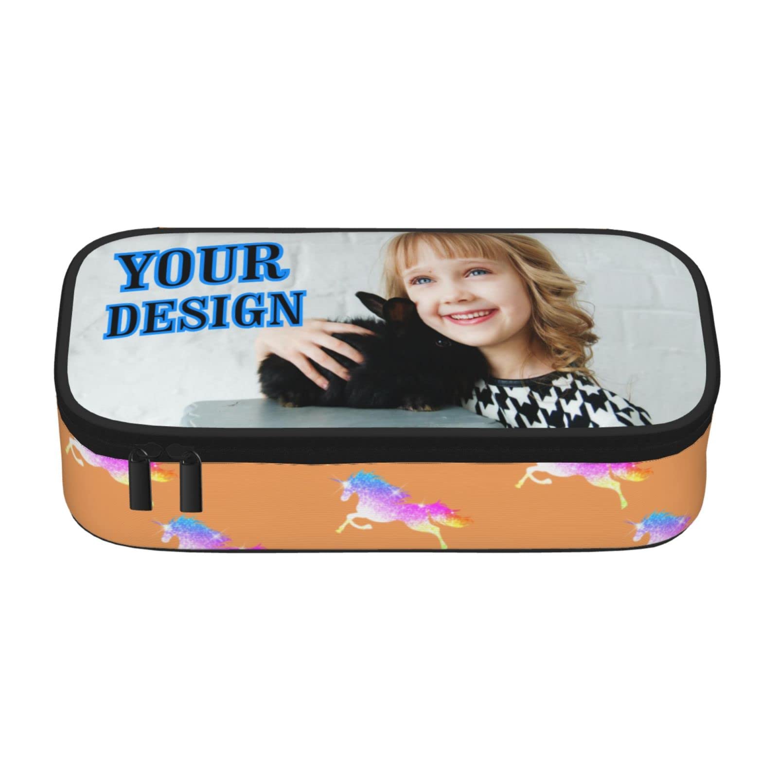 Custom Pencil Case with Zipper - Personalized Triangular & Cylindrical Pouch for School, Office & Travel - Unisex Stationery Organizer, Makeup Bag & Gift Idea (Multiple Colors) - Perfect for Students, Professionals & On-the-Go Essentials