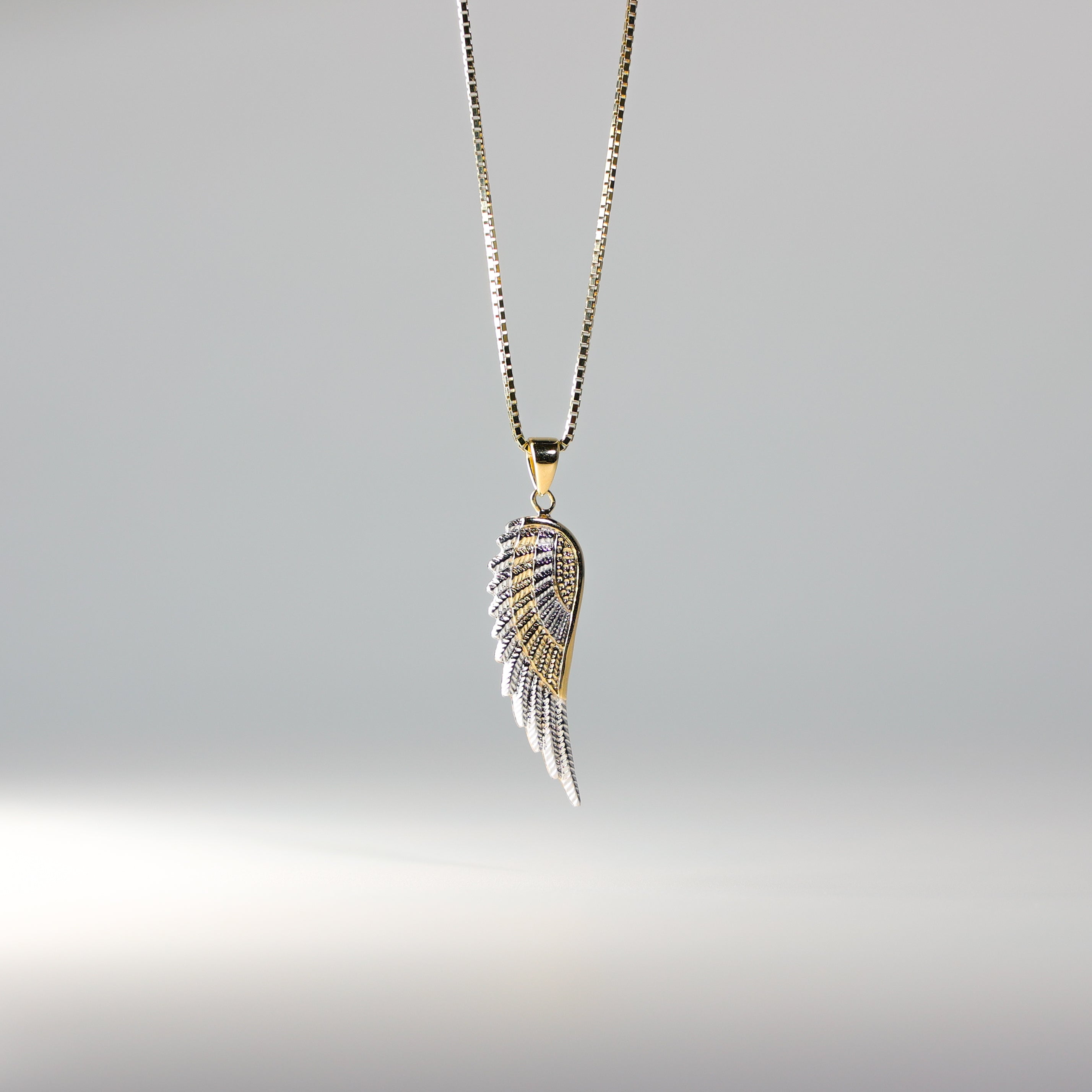 Gold Medium Angel Wing Pendant Necklace - Model 2330 | Elegant Jewelry Gift for Women, Perfect for Everyday Wear & Special Occasions