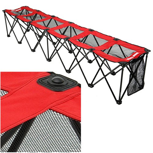 Insta-Bench Sport Mesh 6-Seater Outdoor Bench - Lightweight & Durable Patio Furniture for Backyard, Poolside, and Garden Seating