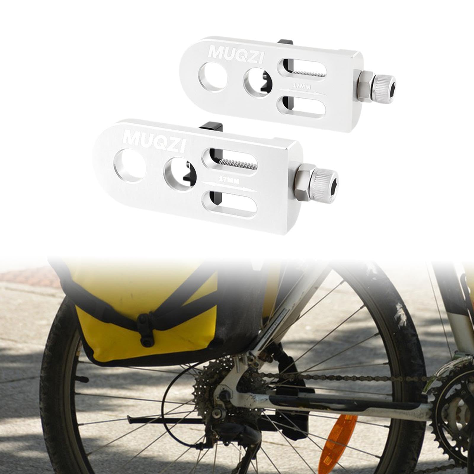 2Pcs Universal Bike Chain Tensioner - Lightweight Single Speed Chain Tightener Adjuster for Road Bikes, BMX & Folding Bikes | Perfect for Smooth Rides & Easy Installation