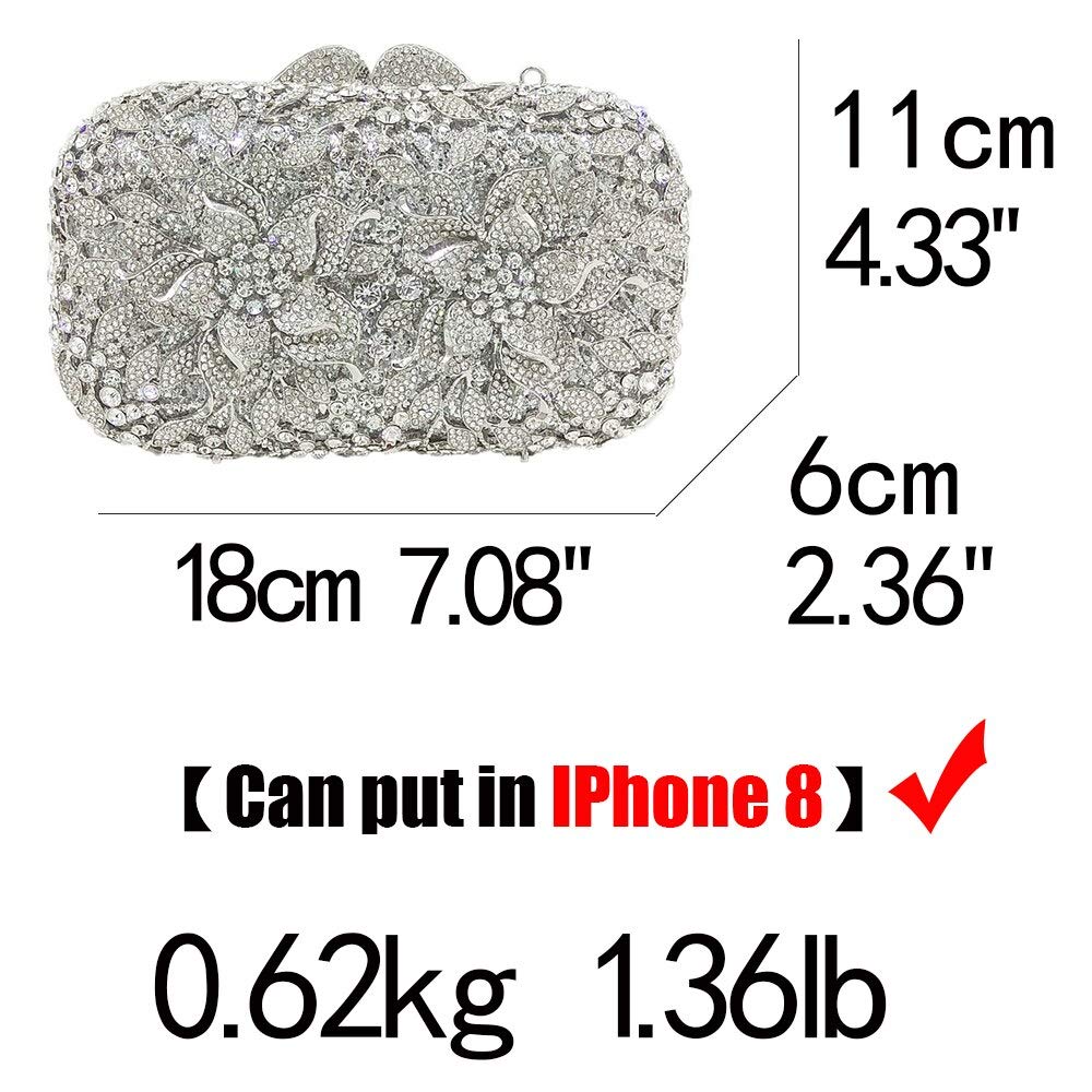 FGG Crystal Clutch Purse for Women - Elegant Rhinestone Evening Bag for Wedding, Party & Bridal Events | Sparkling Minaudiere Handbag for Prom, Gala & Special Occasions