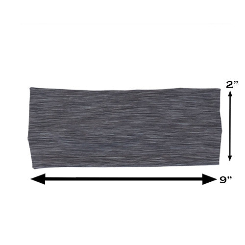 Soft Stretchy Headband for Women & Men - Heather Grey - Perfect for Workouts, Yoga, Running & Everyday Wear