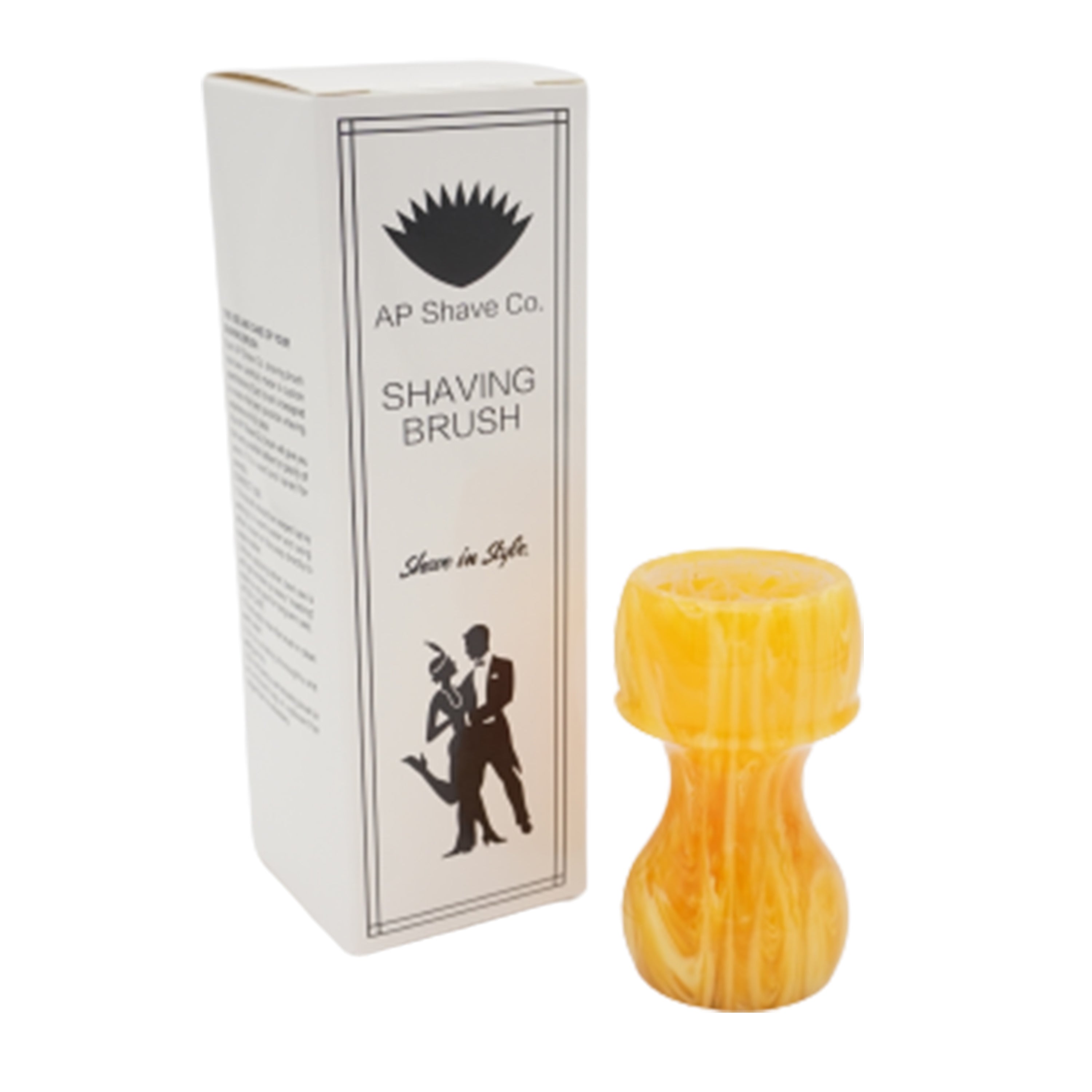 Premium Amber Handcrafted Shaving Brush Handle - Fits 24mm & 26mm Knots - Perfect for Wet Shaving & Grooming Gifts for Men
