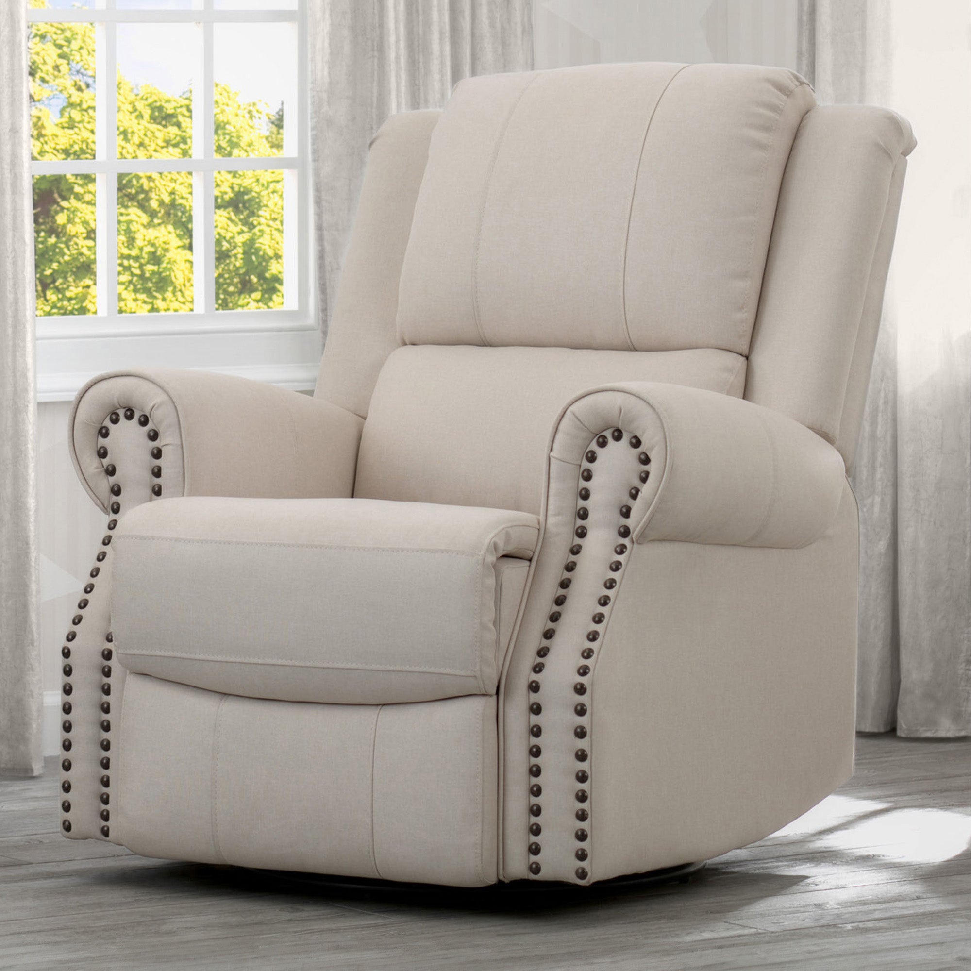 Dylan Nursery Recliner Glider Swivel Chair - Comfortable Rocking Chair for Baby Nursery, Breastfeeding & Nursing Room - Perfect for Nursing Moms, Reading & Relaxing