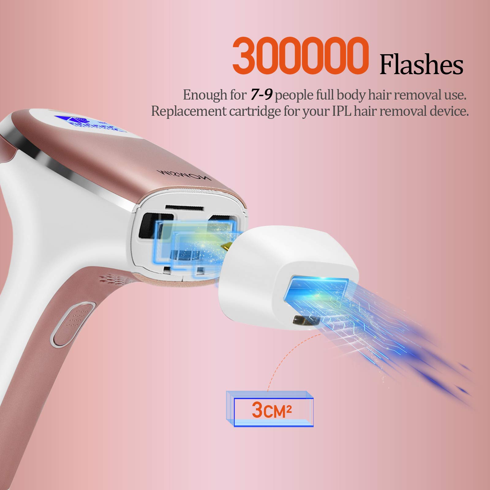MiSMON IPL Hair Removal Device for Women & Men - Permanent At-Home Laser Hair Remover for Bikini Line, Legs, Underarms, Arms & Body - Safe with Skin Tone Sensor Technology - Perfect for Smooth Skin Before Beach, Wedding or Daily Use