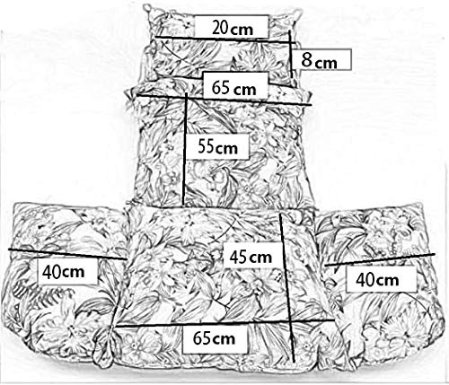 **Waterproof Swing Hanging Basket Seat Cushion - Soft Egg Hammock Chair Pad (60x50cm, Pink) - Perfect for Outdoor Porch, Garden, or Patio Relaxation**