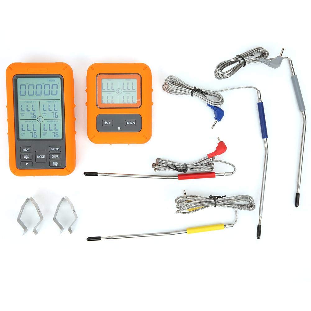 Digital Meat Thermometer TS-TP40 - Large LCD Display, Instant Read Food Thermometer for Kitchen, BBQ, Oven, Grilling - Waterproof Probe (TS-TP40-B) - Perfect for Cooking, Baking, and Outdoor Grilling