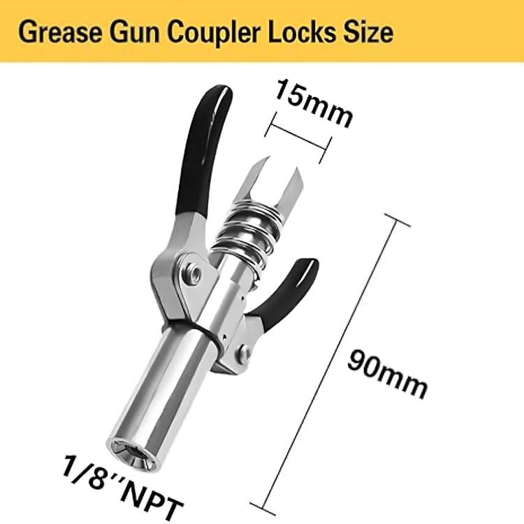 High Pressure Grease Gun Coupler Lock Nozzle 1/8
