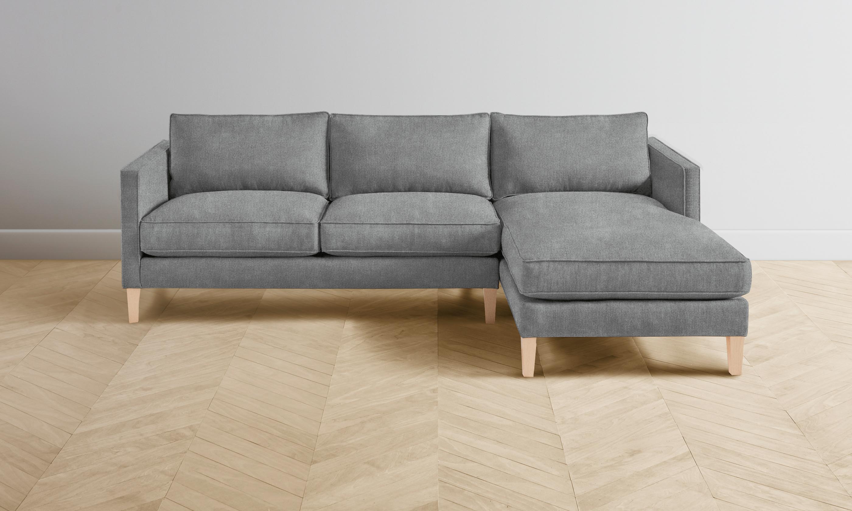 The Crosby Sectional Sofa - Performance Mélange Weave Fabric - Modern Living Room Furniture for Home & Office - Perfect for Family Gatherings & Movie Nights