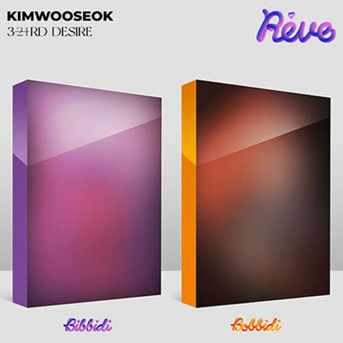KIM WOOSEOK [REVE] 3rd Desire Album (BIBBIDI + BOBBIDI SET) - 2CDs, 1 Folded Poster (Limited Edition), 2 Photo Books, 2 Selfie Photo Cards, 2 Lenticular Cards, 2 Folding Posters, 2 Stickers | K-Pop Collectible for Fans, Gift Idea, Music Enthusiasts