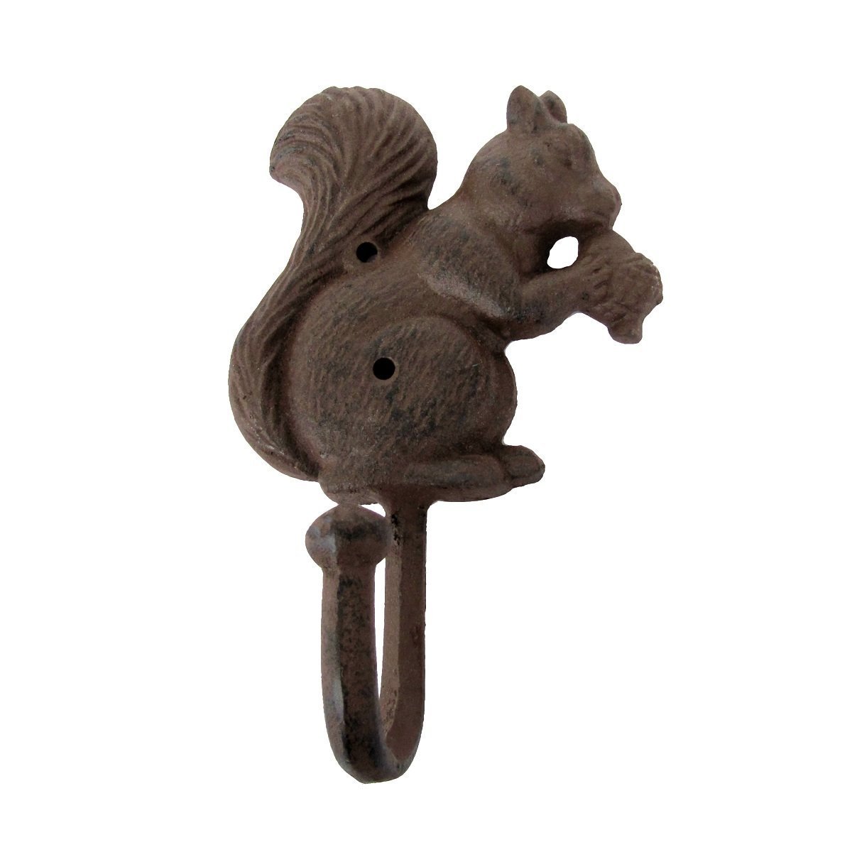 UDE Treasure Gurus Cast Iron Squirrel Wall Hook - Rustic Home Decor for Keys, Coats & Hats - Perfect for Entryway, Living Room & Garden Decor