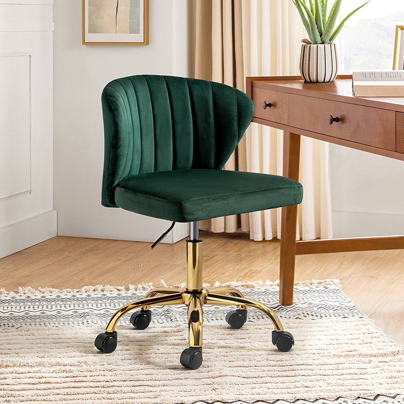 Premium Chandra Velvet Office Chair - Ergonomic Executive Desk Chair with Lumbar Support for Home & Office Workspaces - Comfortable Modern Computer Chair for Long Hours of Sitting